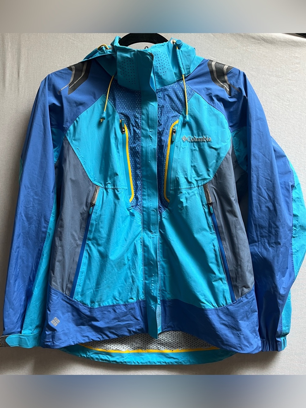 Columbia Women's Waterproof Hooded Hiking Jacket Lightweight Shell M